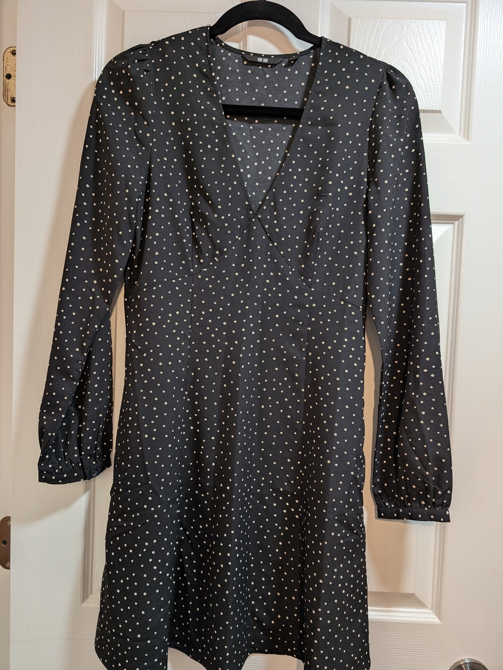 Uniqlo Black Polka Dot Long Sleeve